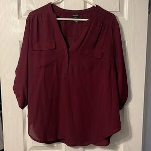 Torrid Burgundy Blouse